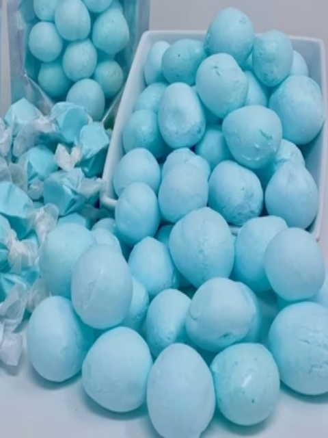 Freeze Dried Blue Raspberry Saltwater Taffy 